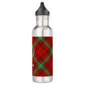 Clan Morrison Crest over Red Tartan Waterfles (Rechts)