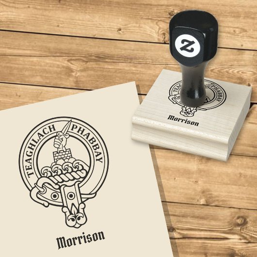 Clan Morrison Crest Rubber Stamp Rubberstempel