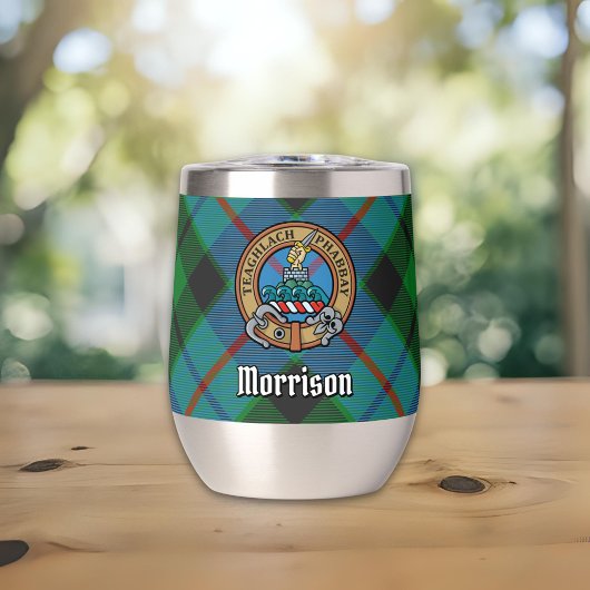 Clan Morrison Crest sur la chasse Tartan