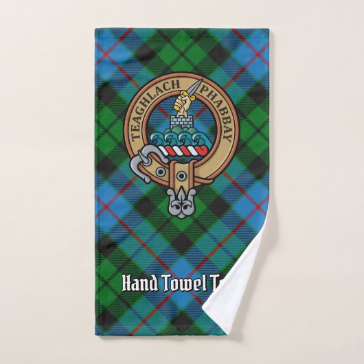 Clan Morrison Crest sur la chasse Tartan (Serviette à main)