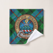 Clan Morrison Crest sur la chasse Tartan (Gant de toilette)