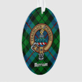 Clan Morrison Crest sur la chasse Tartan Ornament (devant)