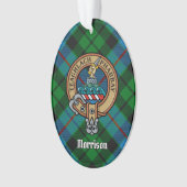 Clan Morrison Crest sur la chasse Tartan Ornament (devant)