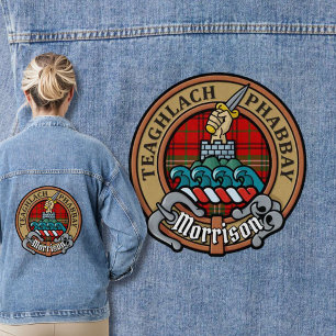 Clan Morrison Crest sur Red Tartan