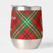 Clan Morrison Crest sur Red Tartan (Droite)