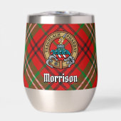 Clan Morrison Crest sur Red Tartan (Avant)