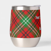 Clan Morrison Crest sur Red Tartan (Gauche)