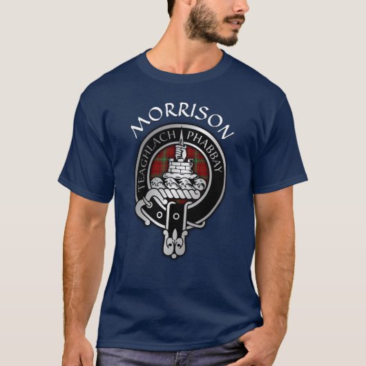 Clan Morrison Crest & T-Shirt Tartan (Devant)