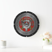 Clan Morrison Crest & Tartan Knot Large Clock Grote Klok (Huis)
