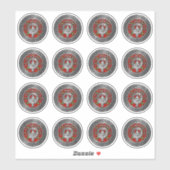 Clan Morrison Crest & Tartan Knot Sticker (Vel)