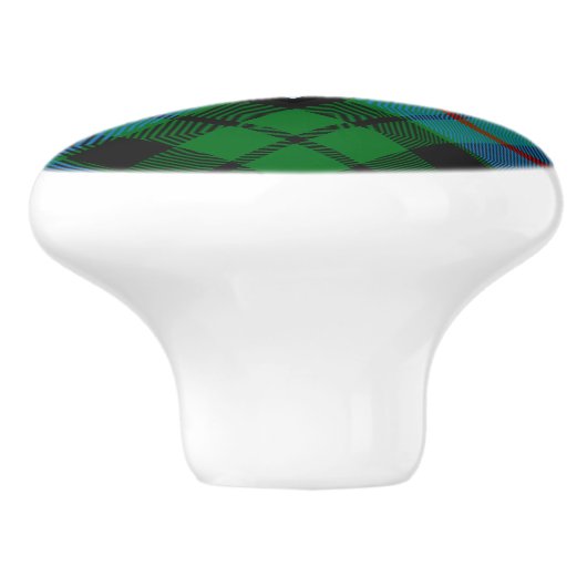 Clan Morrison Hunting Tartan Ceramic Knob Keramische Knop (Zijkant)