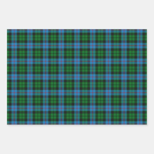 Clan Morrison Hunting Tartan Wrapping Paper Sheets (Voorkant)