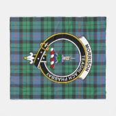 Clan Morrison Oude Tartan Plaid Fleece Deken (Voorkant (Horizontaal))