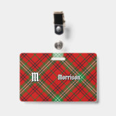 Clan Morrison Red Tartan Badge (Face avec clip)