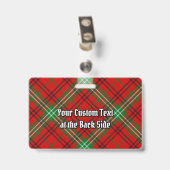 Clan Morrison Red Tartan Badge (Dos avec clip)