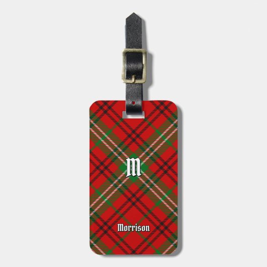 Clan Morrison Red Tartan Bagagelabel (Voorkant verticaal)