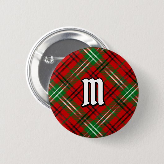 Clan Morrison Red Tartan Button (Voorkant /achterkant)