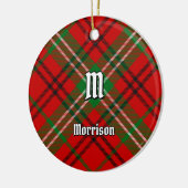 Clan Morrison Red Tartan Ceramic Ornament (Links)