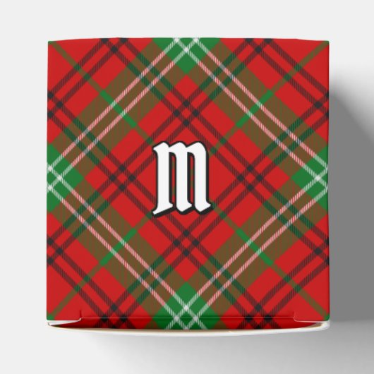 Clan Morrison Red Tartan Favor Box Bedankdoosjes (Bovenkant)