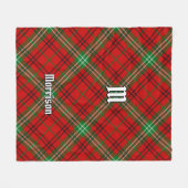 Clan Morrison Red Tartan Fleece Blanket Deken (Voorkant (Horizontaal))