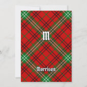 Clan Morrison Red Tartan Invitation (Devant)