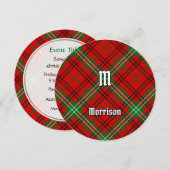 Clan Morrison Red Tartan Invitation (Devant / Derrière)