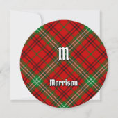 Clan Morrison Red Tartan Invitation (Devant)