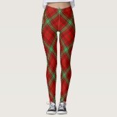 Clan Morrison Red Tartan Leggings (Voorkant)