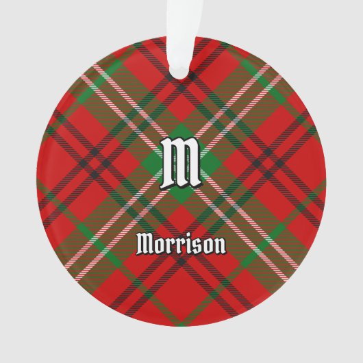 Clan Morrison Red Tartan Ornament (voorkant)