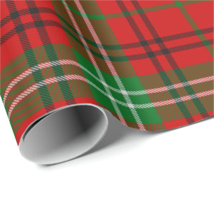Clan Morrison Red Tartan Wrapping Paper Cadeaupapier