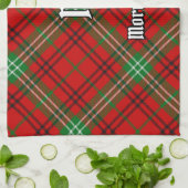 Clan Morrison Rouge Tartan Serviette de cuisine (Plié)