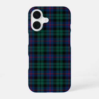 Clan Morrison Tartan Groen en Blauw Schotse Plaid iPhone 16 Hoesje