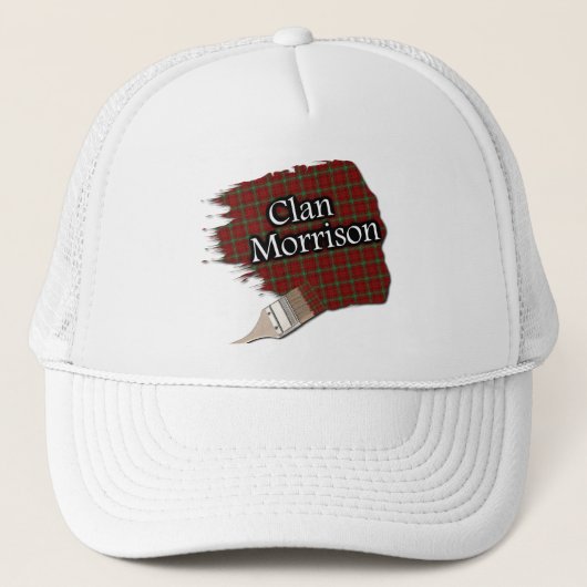 Clan Morrison Tartan Paint Brush Casquette (Devant)