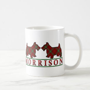 Clan Morrison Tartan Scottish Scottie Dogs Koffiemok