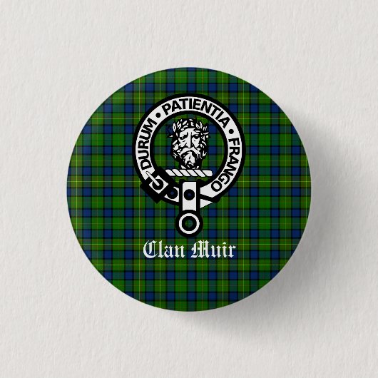 Clan Muir Crest Badge et Tartan (Devant)