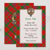 Clan Munro Crest over Tartan Kaart (Voorkant / Achterkant)