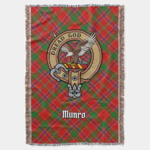 Clan Munro-wapen boven tartan Deken