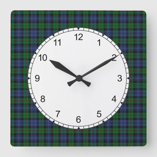 Clan Murray Tartan Horloge murale (Recto)