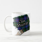 Clan Murray Tartan Paint Brush Cup Mug (Gauche)