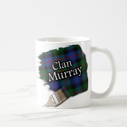 Clan Murray Tartan Paint Brush Cup Mug (Droite)