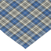 Clan Napier Blauw, Zwart-wit Schotse Tartan Tafelkleed (Gekanteld)