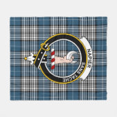 Clan Napier Modern Tartan Pset Fleece Deken (Voorkant (Horizontaal))