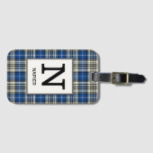 Clan Napier Tartan Monogrammed Bagagelabel (Voorkant (horizontaal))