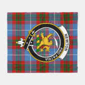 Clan Newton Tartan Pset Fleece Deken (Voorkant (Horizontaal))
