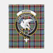 Clan Norvel Tartan Pset Fleece Deken (Voorkant)