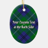 Clan Oliphant Crest boven Tartan Keramisch Ornament (Achterkant)