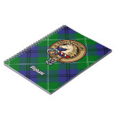 Clan Oliphant Crest boven Tartan Notitieboek (Linkerzijde)