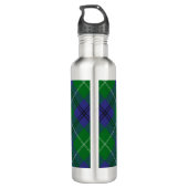 Clan Oliphant Crest boven Tartan Waterfles (Achterkant)