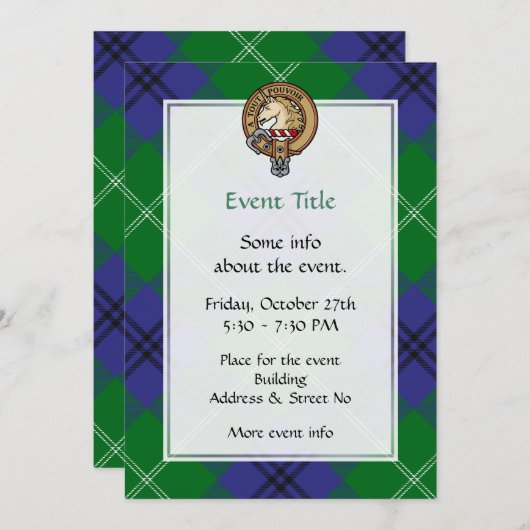 Clan Oliphant Crest Invitation (Devant / Derrière)