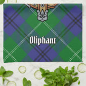 Clan Oliphant Crest sur la serviette de cuisine Ta (Plié)